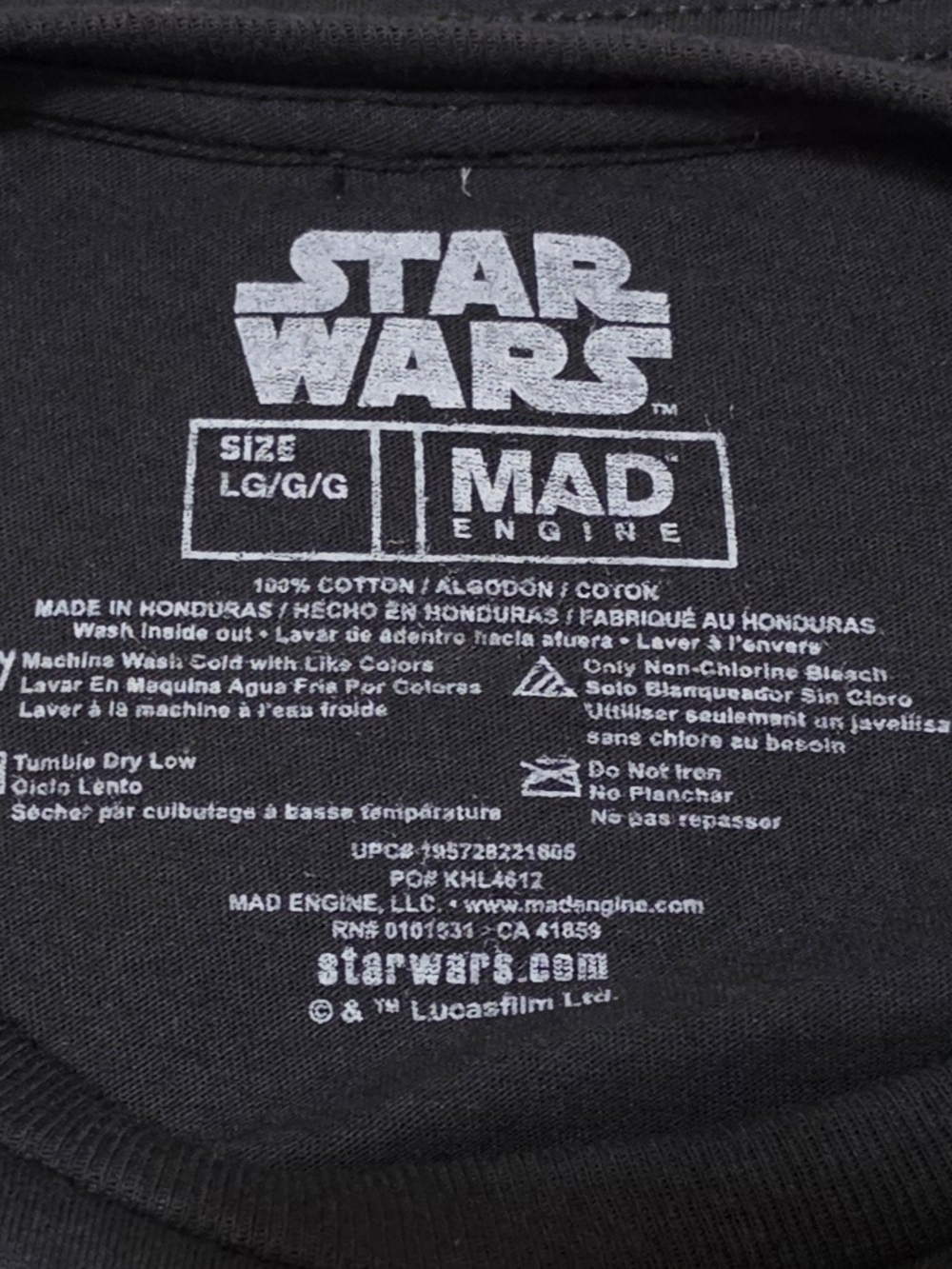 Star Wars The Mandalorian Men's Black Graphic Tee - Picture 5 of 5